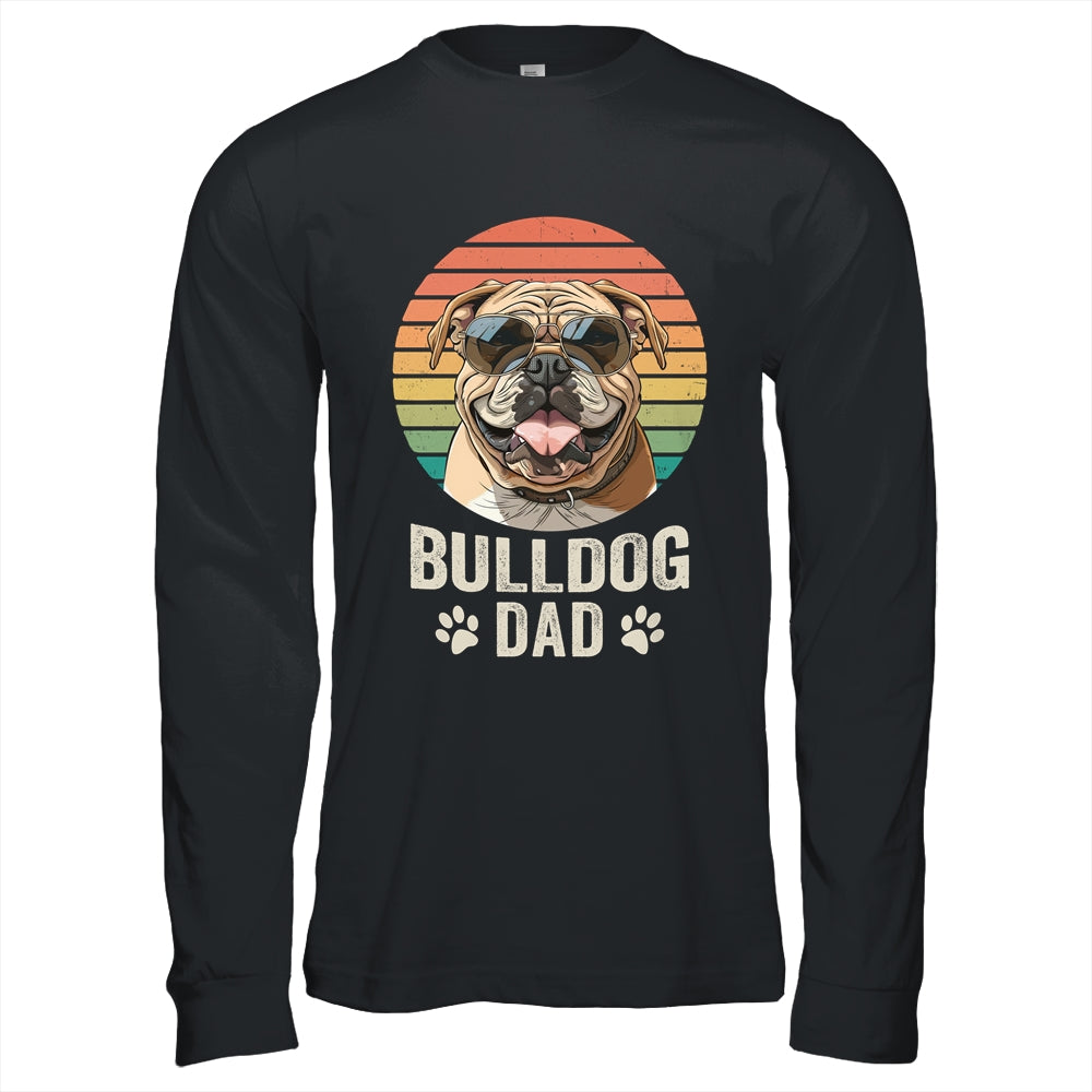 Vintage Bulldog Dad For Fathers Day Dog Lover Funny Shirt & Hoodie | teecentury