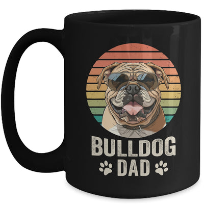 Vintage Bulldog Dad For Fathers Day Dog Lover Funny Mug | teecentury