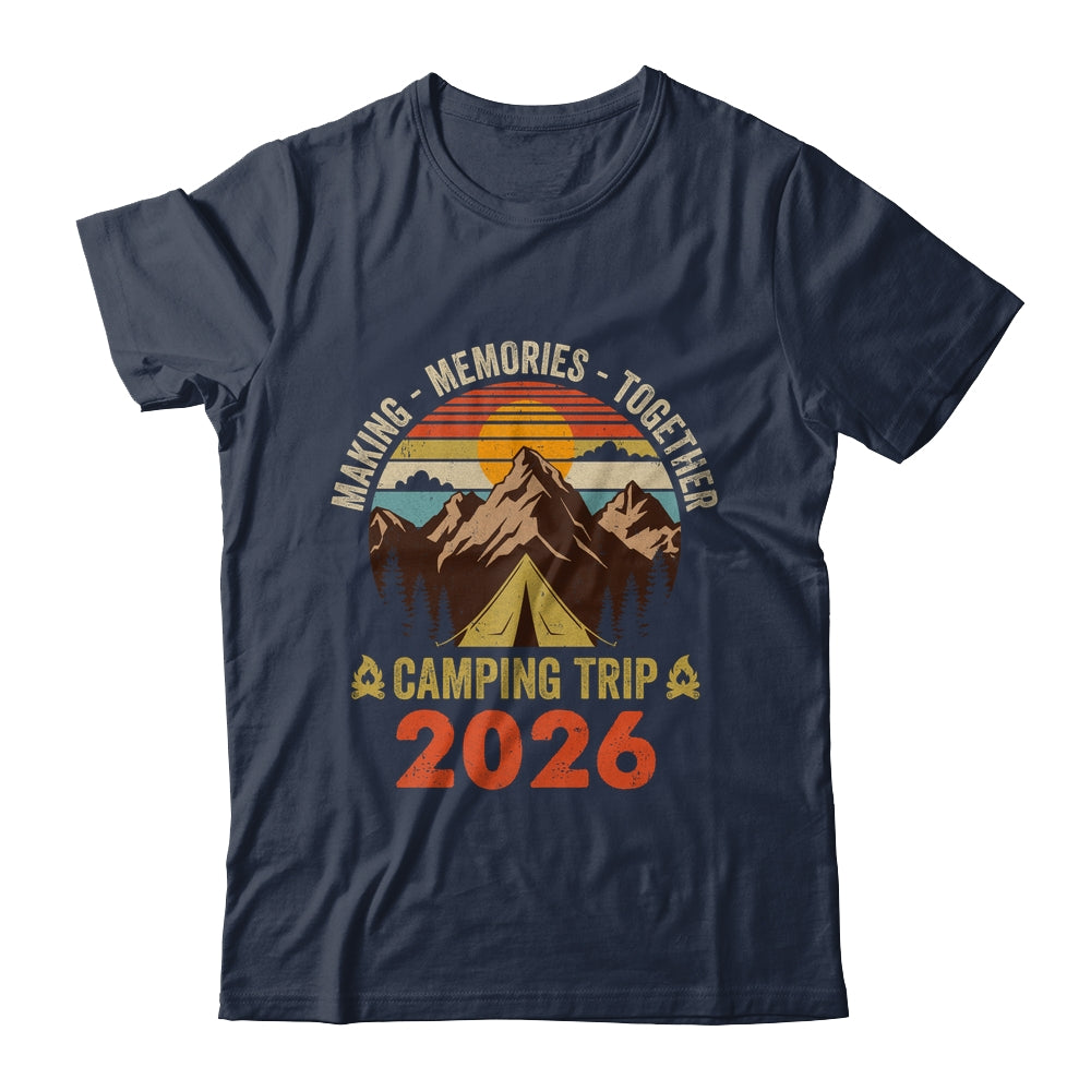 Vintage Camper Camp Family Camping Trip 2026 Matching Group Shirt & Tank Top | teecentury