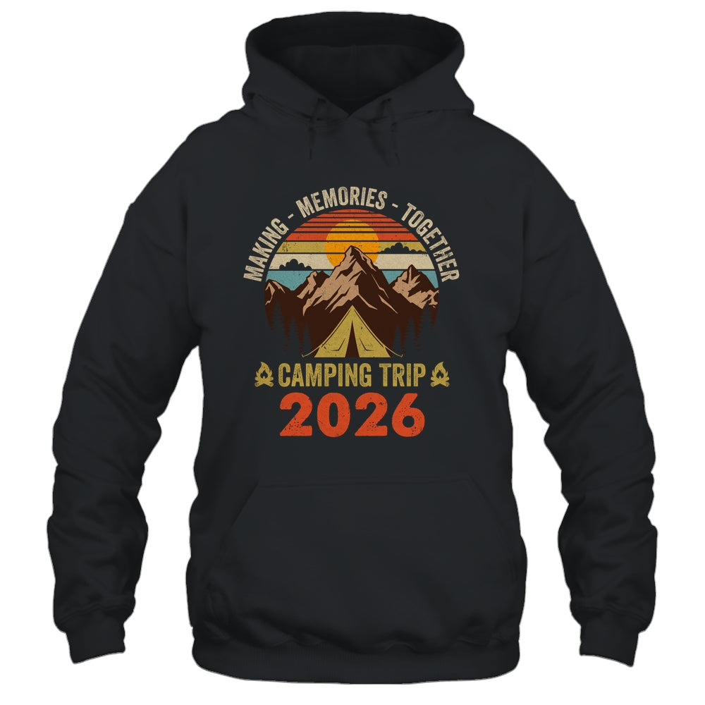 Vintage Camper Camp Family Camping Trip 2026 Matching Group Shirt & Tank Top | teecentury