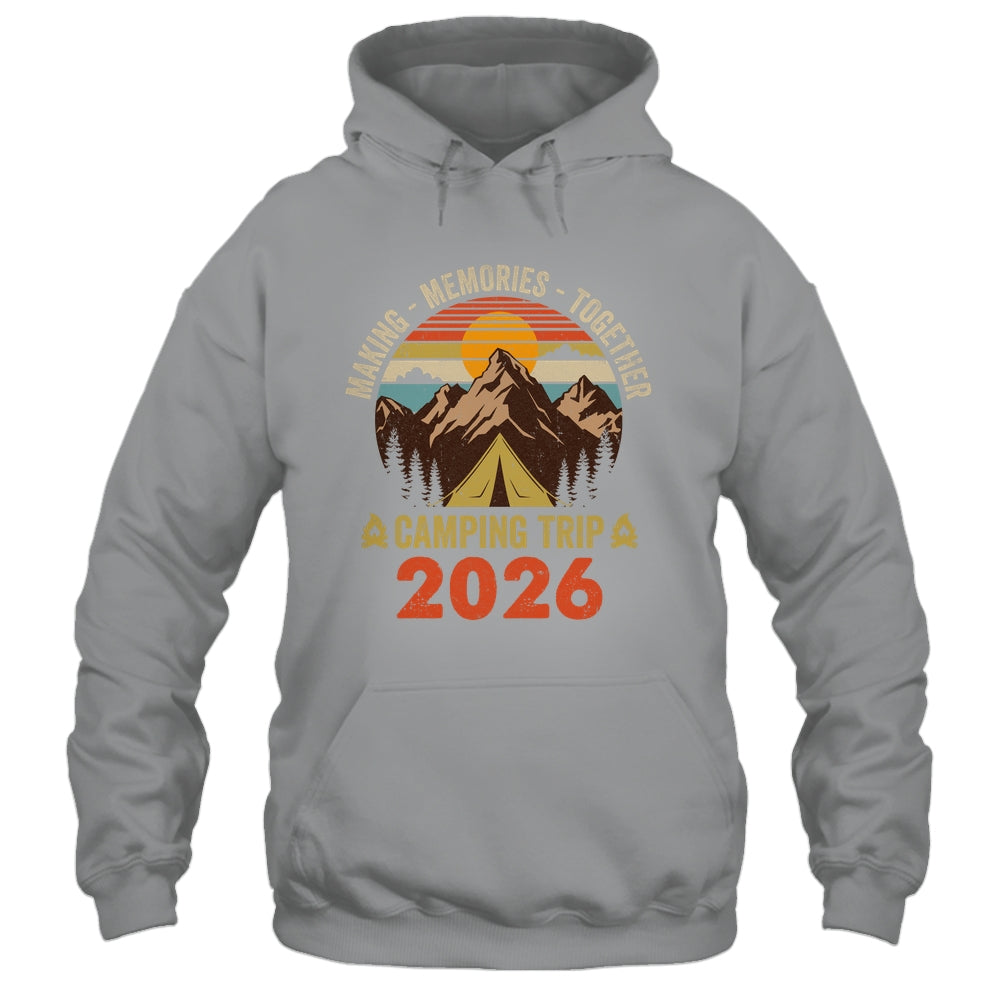 Vintage Camper Camp Family Camping Trip 2026 Matching Group Shirt & Tank Top | teecentury