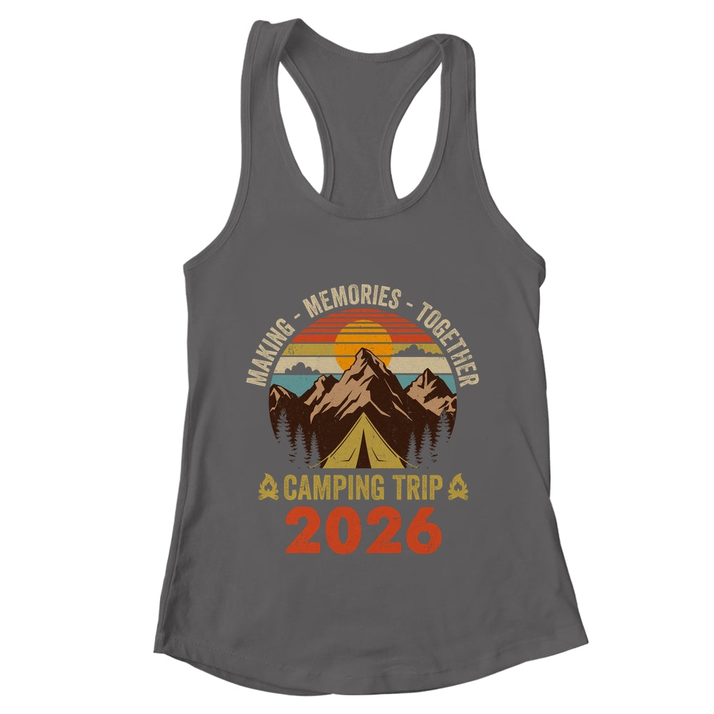 Vintage Camper Camp Family Camping Trip 2026 Matching Group Shirt & Tank Top | teecentury