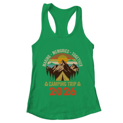 Vintage Camper Camp Family Camping Trip 2026 Matching Group Shirt & Tank Top | teecentury