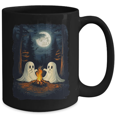 Vintage Camping Campfire Ghost Halloween Art Men Women Mug | teecentury