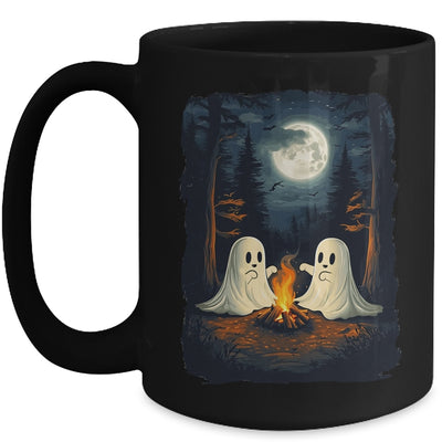 Vintage Camping Campfire Ghost Halloween Art Men Women Mug | teecentury