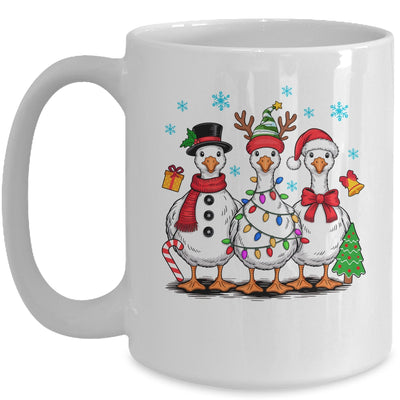 Vintage Christmas Goose Santa Goose Cute Snowman Funny Mug | teecentury