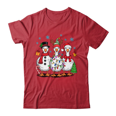 Vintage Christmas Goose Santa Goose Cute Snowman Funny Shirt & Sweatshirt | teecentury