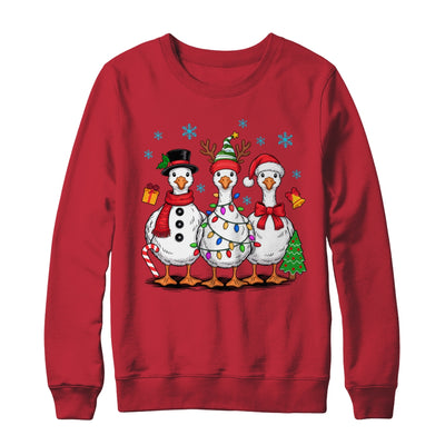 Vintage Christmas Goose Santa Goose Cute Snowman Funny Shirt & Sweatshirt | teecentury