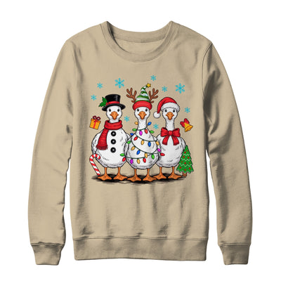 Vintage Christmas Goose Santa Goose Cute Snowman Funny Shirt & Sweatshirt | teecentury