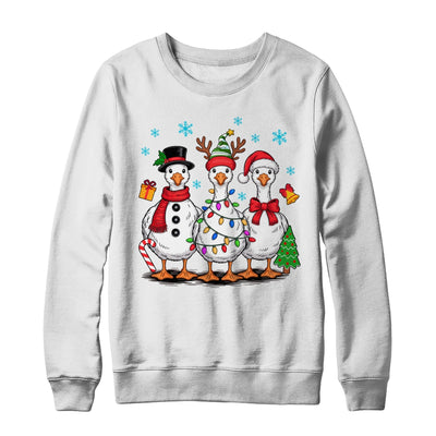 Vintage Christmas Goose Santa Goose Cute Snowman Funny Shirt & Sweatshirt | teecentury
