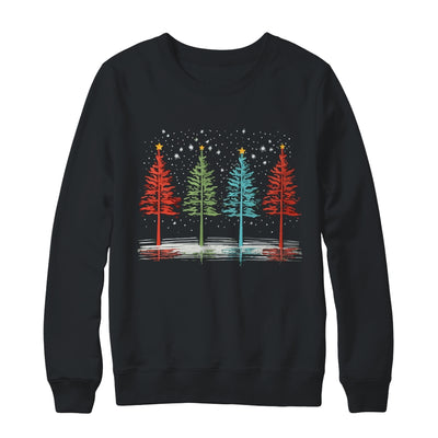 Vintage Christmas Trees Hand Drawing Christmas Trees Shirt & Sweatshirt | teecentury