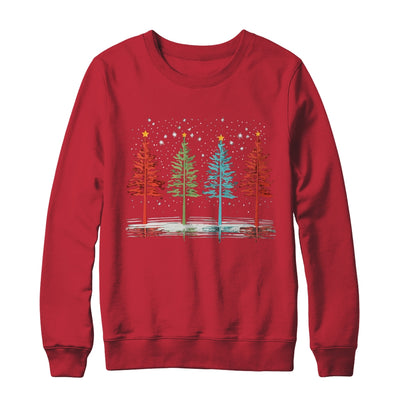 Vintage Christmas Trees Hand Drawing Christmas Trees Shirt & Sweatshirt | teecentury