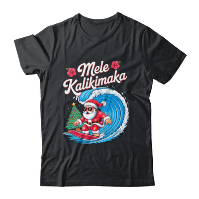 Vintage Cute Mele Kalikimaka Christmas Santa Surfing Costume Shirt & Sweatshirt | teecentury