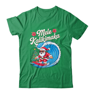 Vintage Cute Mele Kalikimaka Christmas Santa Surfing Costume Shirt & Sweatshirt | teecentury