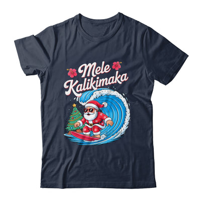 Vintage Cute Mele Kalikimaka Christmas Santa Surfing Costume Shirt & Sweatshirt | teecentury