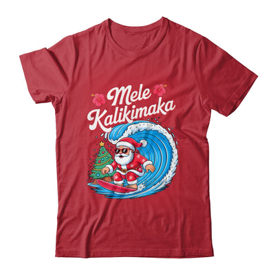 Vintage Cute Mele Kalikimaka Christmas Santa Surfing Costume Shirt & Sweatshirt | teecentury