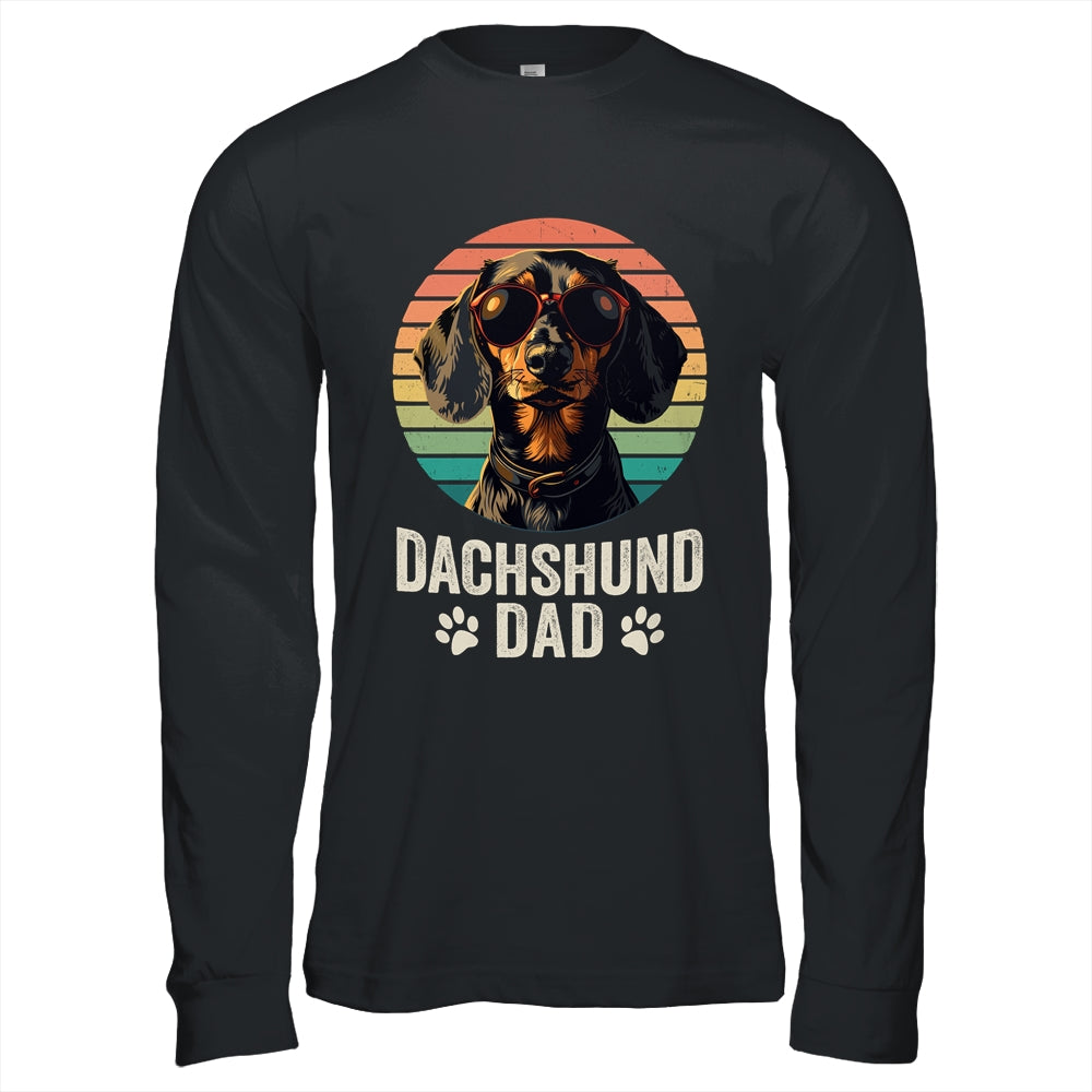 Vintage Dachshund Dad For Fathers Day Dog Lover Funny Shirt & Hoodie | teecentury