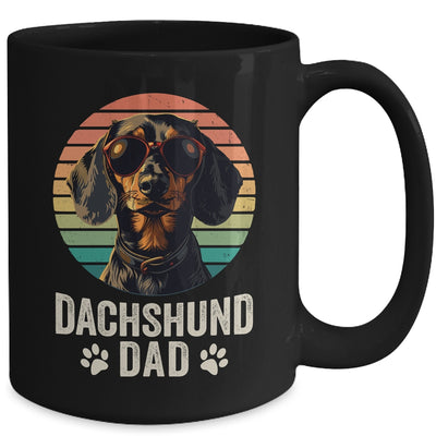 Vintage Dachshund Dad For Fathers Day Dog Lover Funny Mug | teecentury