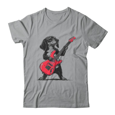 Vintage Dachshund Weenie Playing Guitar Rocking Dog Lover Shirt & Hoodie | teecentury