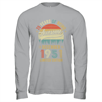 Vintage December 1951 75 Years Old 75th Birthday Men Women Shirt & Hoodie | teecentury