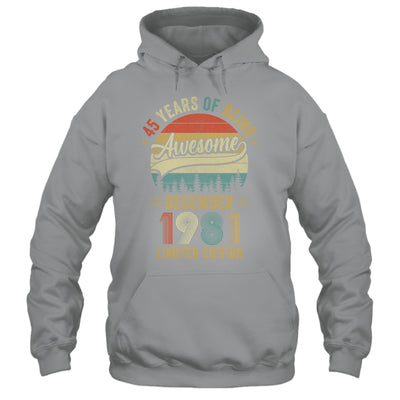 Vintage December 1981 45 Years Old 45th Birthday Men Women Shirt & Hoodie | teecentury