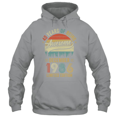 Vintage December 1986 40 Years Old 40th Birthday Men Women Shirt & Hoodie | teecentury
