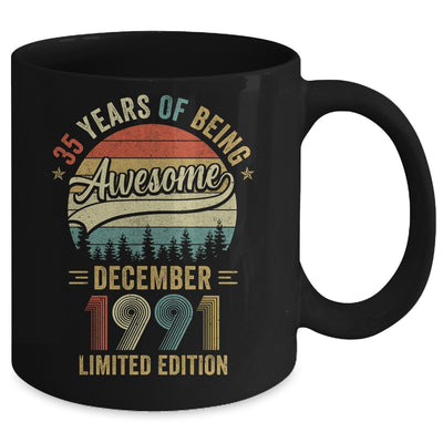 Vintage December 1991 35 Years Old 35th Birthday Men Women Mug | teecentury