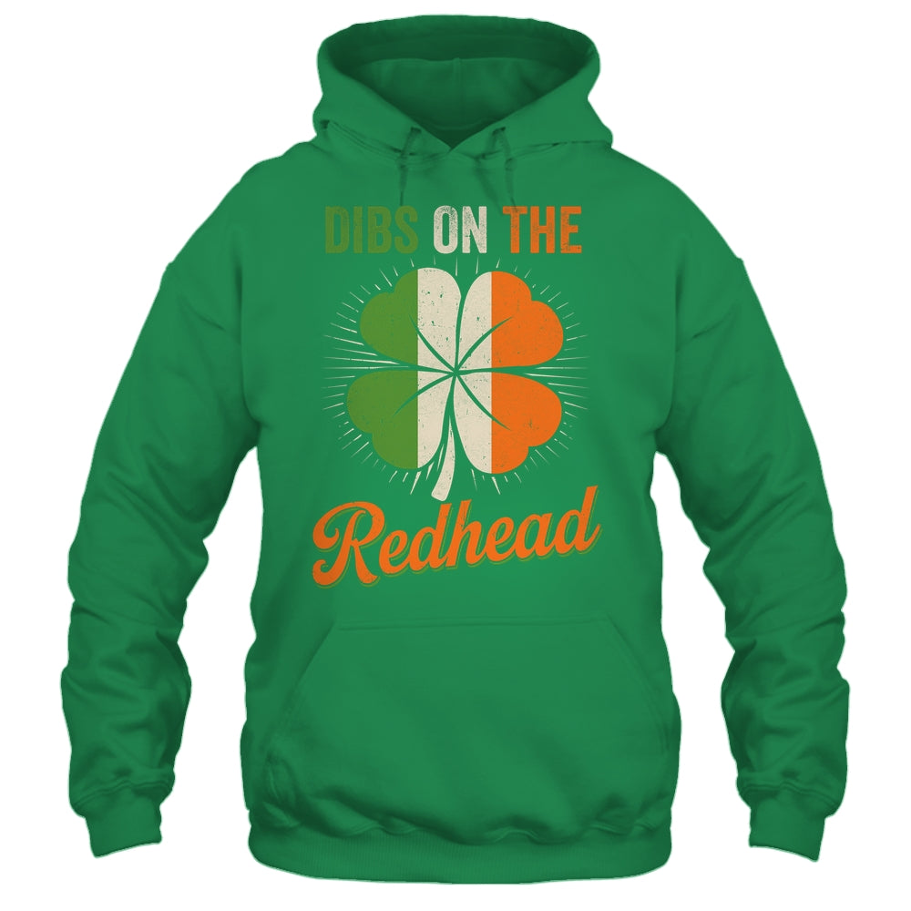 Vintage Dibs On The Redhead Irish St Patrick's Day Shamrock Shirt & Hoodie | teecentury
