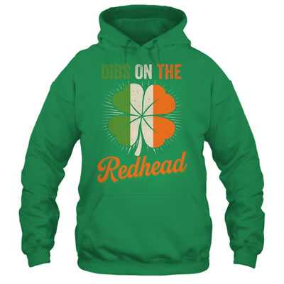 Vintage Dibs On The Redhead Irish St Patrick's Day Shamrock Shirt & Hoodie | teecentury