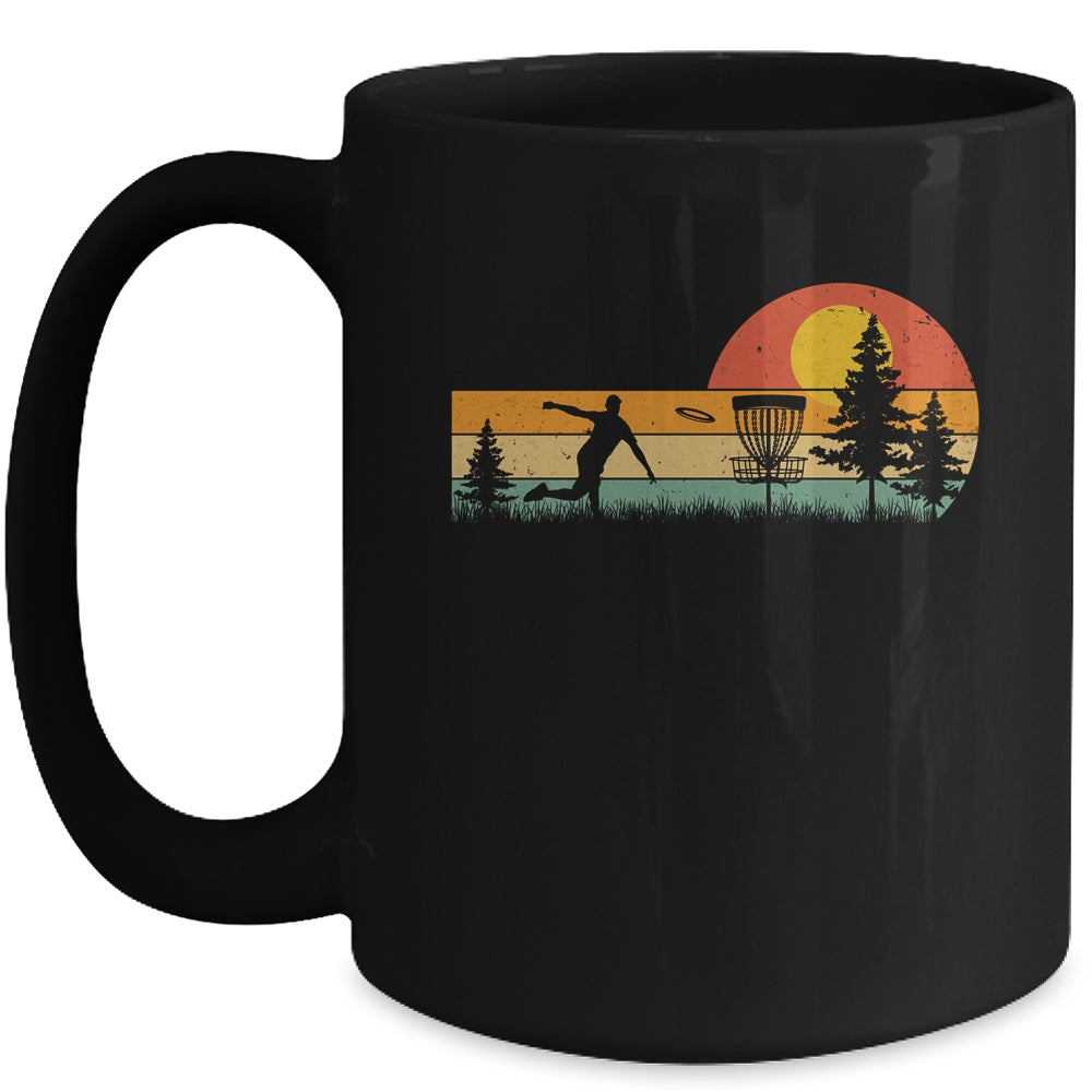 Vintage Disc Golf Design Frisbee Golf Basket Tree Player Mug | teecentury
