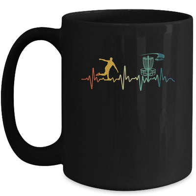Vintage Disc Golf For Men Women Heartbeat Disc Golf Player Mug | teecentury