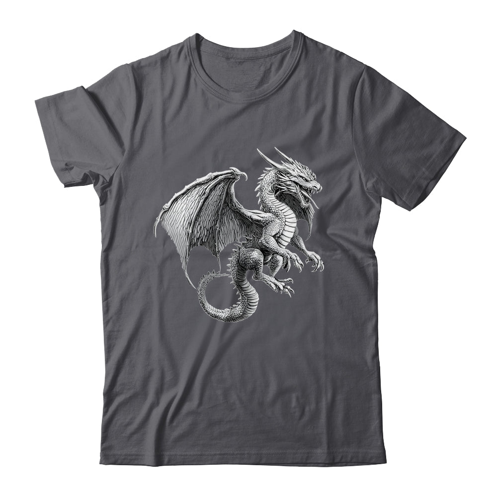 Vintage Dragon Art Silver Dragon Lover Design Men Women Shirt & Hoodie | teecentury