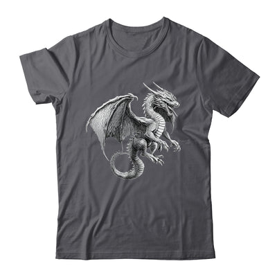 Vintage Dragon Art Silver Dragon Lover Design Men Women Shirt & Hoodie | teecentury