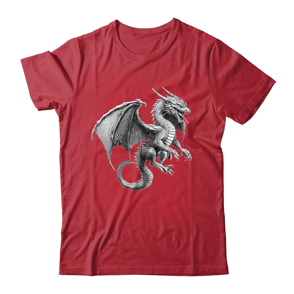 Vintage Dragon Art Silver Dragon Lover Design Men Women Shirt & Hoodie | teecentury