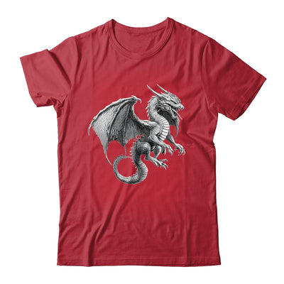 Vintage Dragon Art Silver Dragon Lover Design Men Women Shirt & Hoodie | teecentury