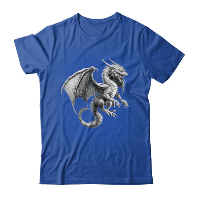 Vintage Dragon Art Silver Dragon Lover Design Men Women Shirt & Hoodie | teecentury