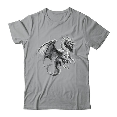 Vintage Dragon Art Silver Dragon Lover Design Men Women Shirt & Hoodie | teecentury