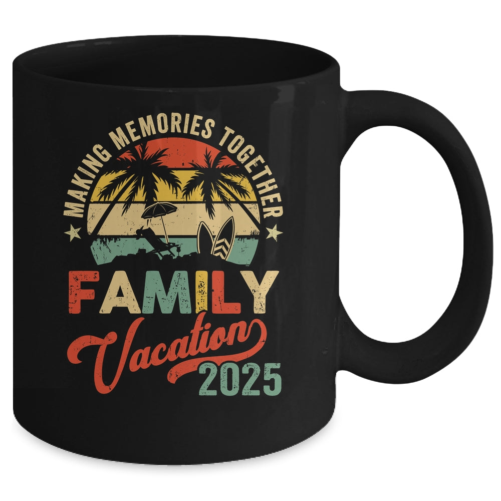 Vintage Family Trip Matching Summer Vacation Beach 2025 Mug | teecentury