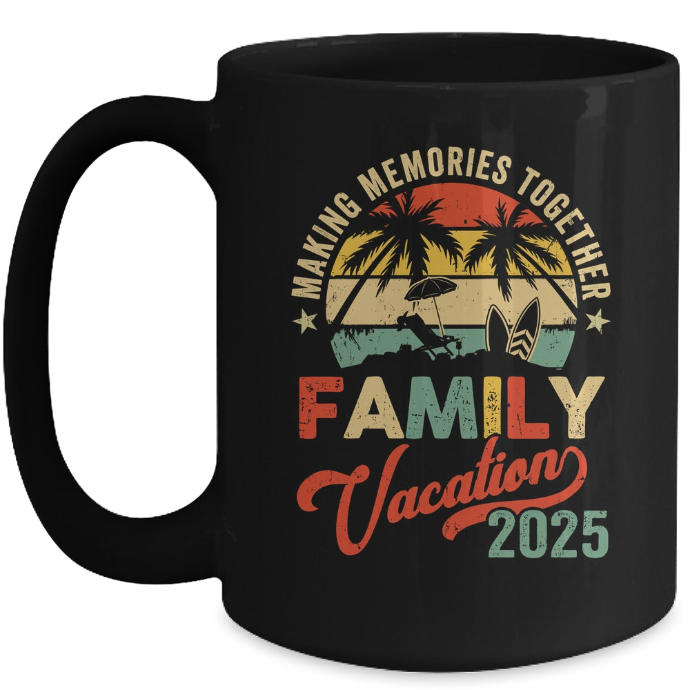 Vintage Family Trip Matching Summer Vacation Beach 2025 Mug | teecentury