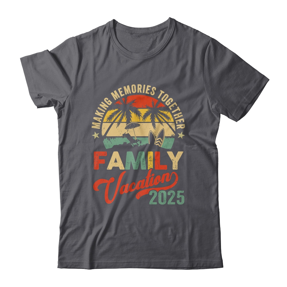 Vintage Family Trip Matching Summer Vacation Beach 2025 Shirt & Tank Top | teecentury