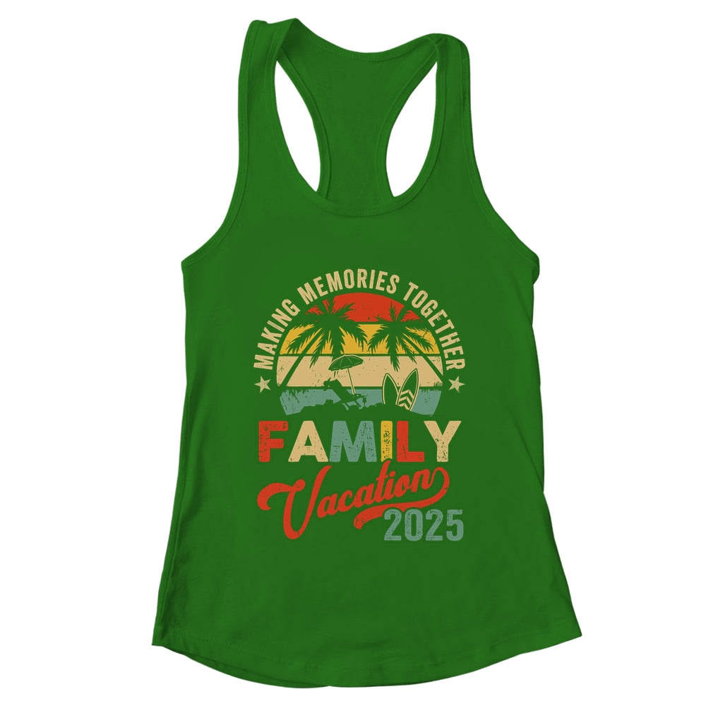 Vintage Family Trip Matching Summer Vacation Beach 2025 Shirt & Tank Top | teecentury