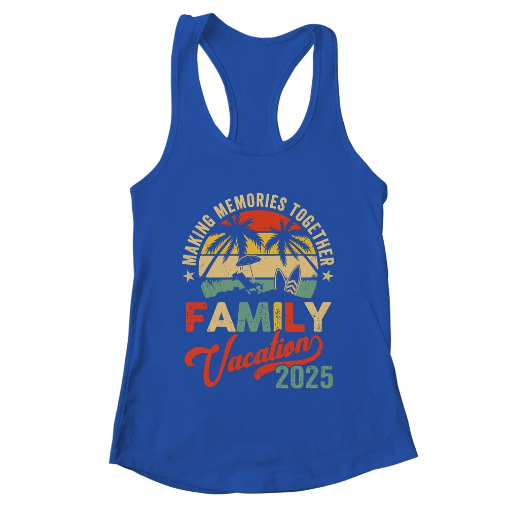 Vintage Family Trip Matching Summer Vacation Beach 2025 Shirt & Tank Top | teecentury