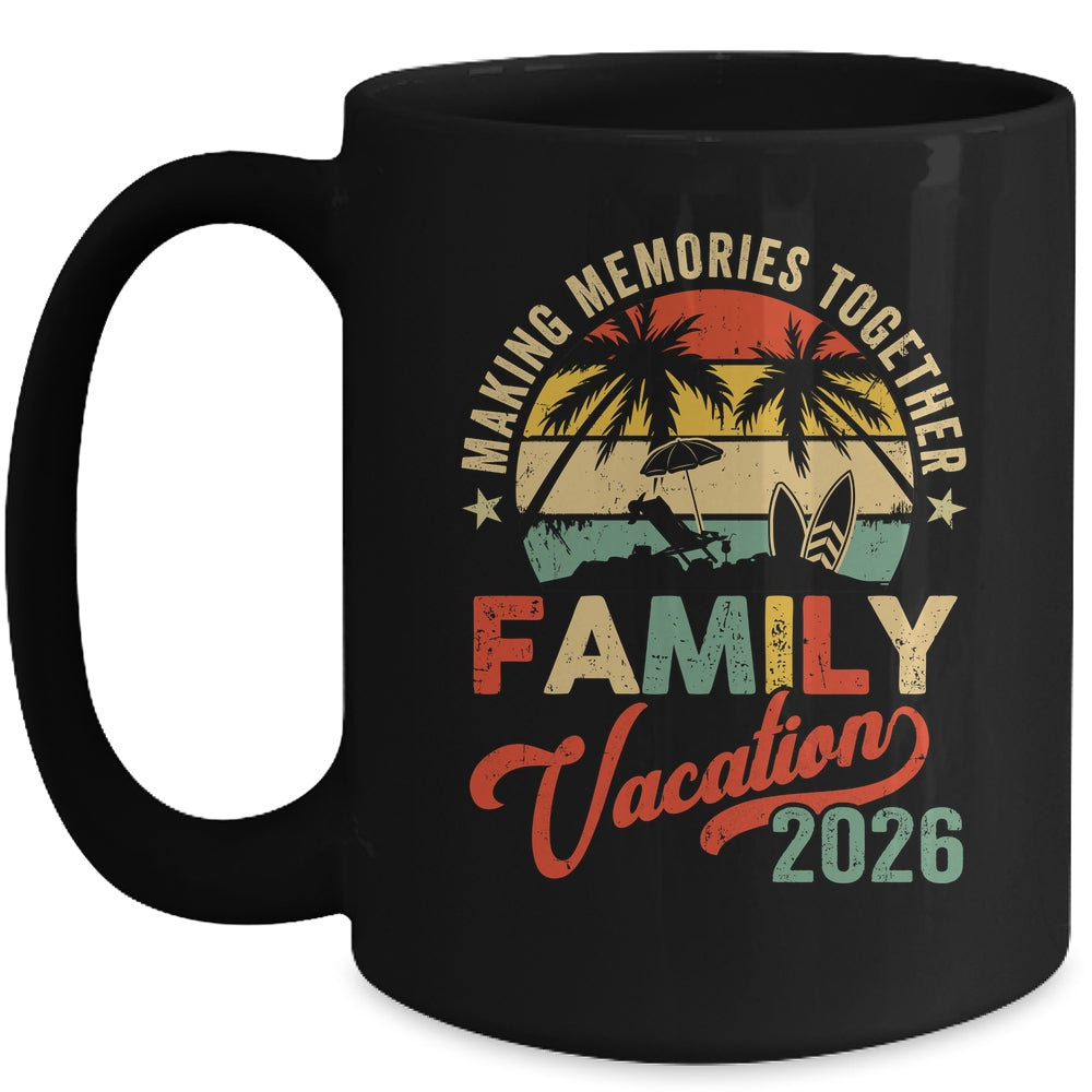 Vintage Family Trip Matching Summer Vacation Beach 2026 Mug | teecentury