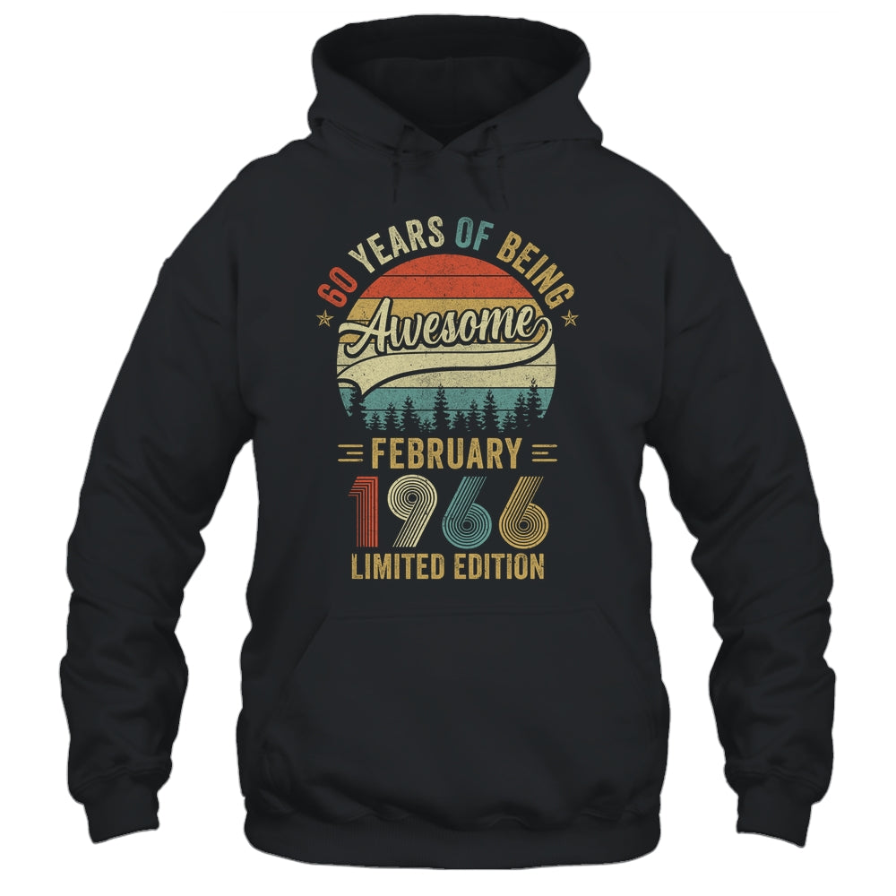 Vintage February 1966 60 Years Old 60th Birthday Men Women Shirt & Hoodie | teecentury