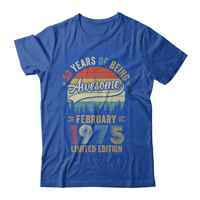 Vintage February 1975 50 Year Old 50th Birthday Men Women Shirt & Hoodie | teecentury