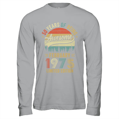 Vintage February 1975 50 Year Old 50th Birthday Men Women Shirt & Hoodie | teecentury
