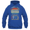 Vintage February 1975 50 Year Old 50th Birthday Men Women Shirt & Hoodie | teecentury