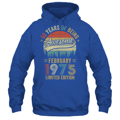 Vintage February 1975 50 Year Old 50th Birthday Men Women Shirt & Hoodie | teecentury