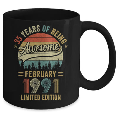 Vintage February 1991 35 Years Old 35th Birthday Men Women Mug | teecentury
