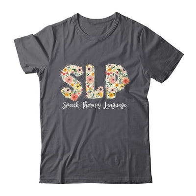 Vintage Floral SLP Speech Therapy Retro SLP OT PT Team Shirt & Tank Top | teecentury